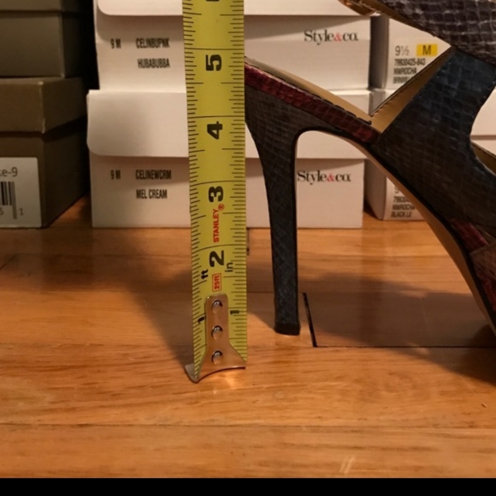 NINE WEST Multicolor SNAKESKIN ONTIAS Platform Heels - Picture 3 of 4
